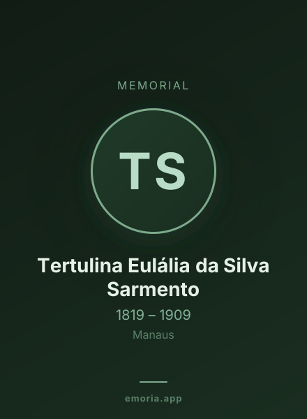Memorial portrait of Tertulina Eulália da Silva Sarmento