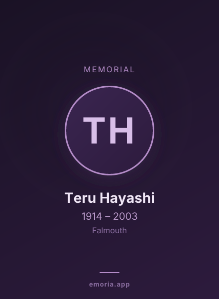 Memorial portrait of Teru Hayashi