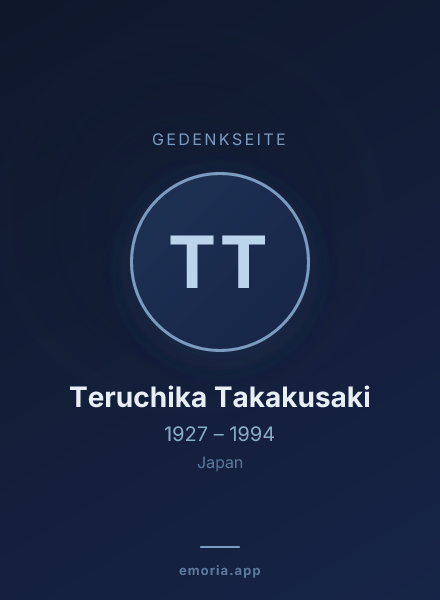 Gedenkportrait von Teruchika Takakusaki