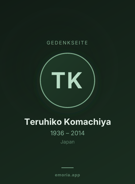 Gedenkportrait von Teruhiko Komachiya