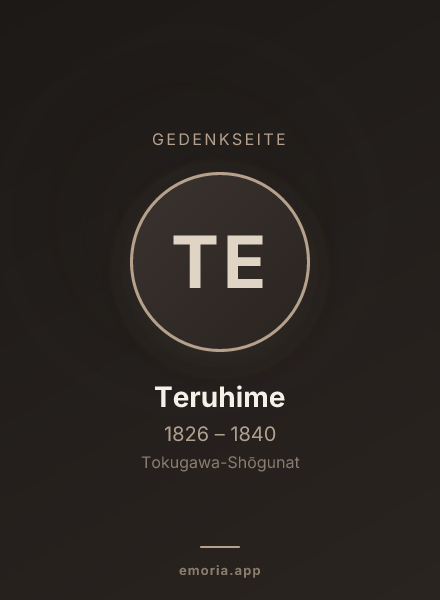 Gedenkportrait von Teruhime