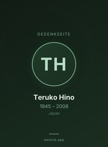 Gedenkportrait von Teruko Hino