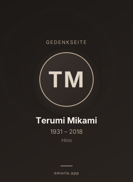 Gedenkportrait von Terumi Mikami