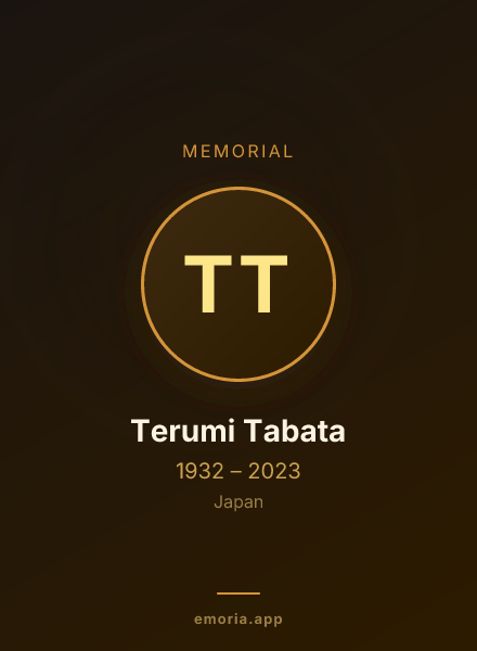 Memorial portrait of Terumi Tabata
