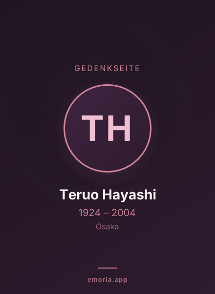 Gedenkportrait von Teruo Hayashi