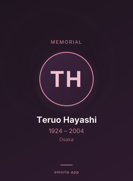 Memorial portrait of Teruo Hayashi