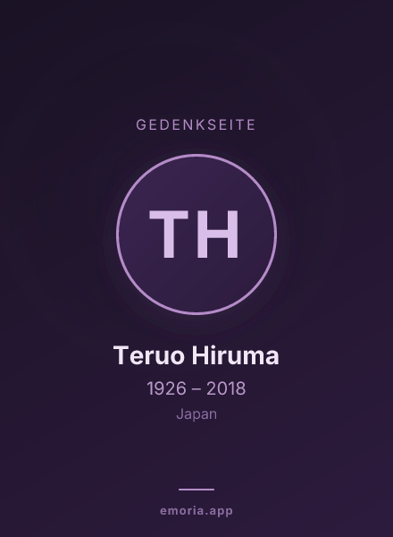 Gedenkportrait von Teruo Hiruma