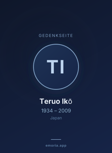 Gedenkportrait von Teruo Ikō