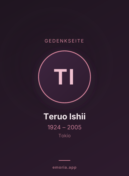 Gedenkportrait von Teruo Ishii