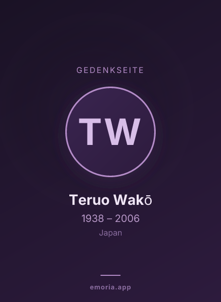 Gedenkportrait von Teruo Wakō
