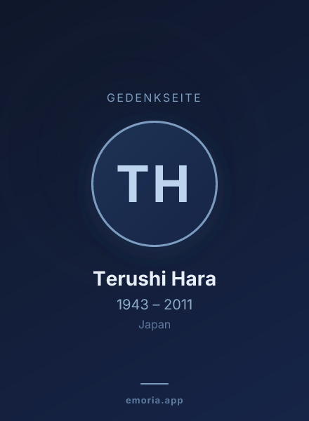 Gedenkportrait von Terushi Hara