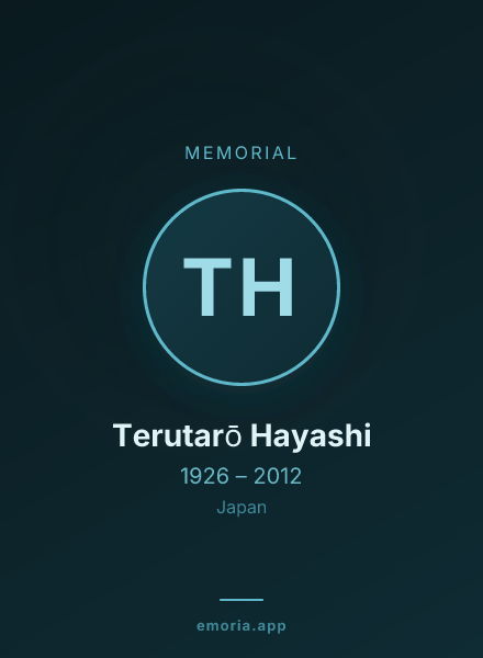 Memorial portrait of Terutarō Hayashi
