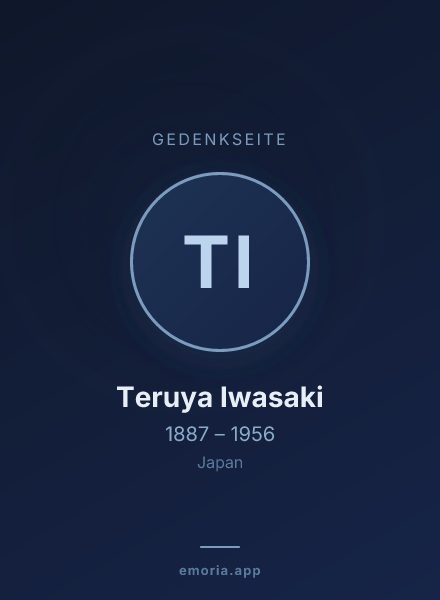 Gedenkportrait von Teruya Iwasaki