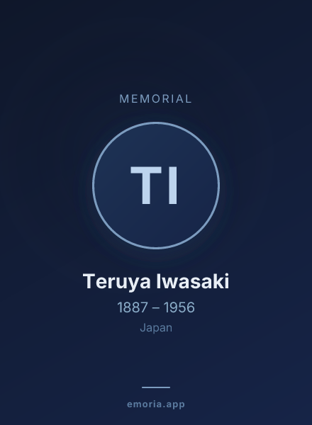 Memorial portrait of Teruya Iwasaki
