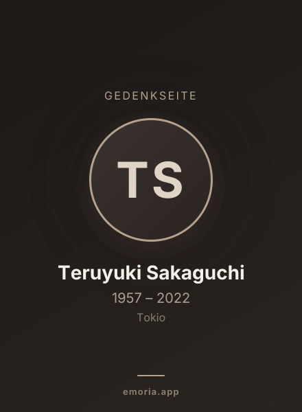 Gedenkportrait von Teruyuki Sakaguchi