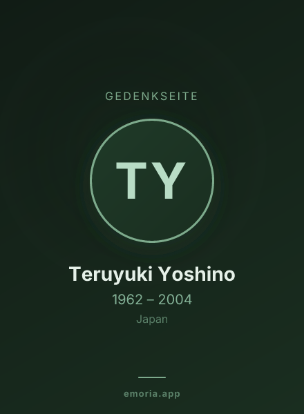 Gedenkportrait von Teruyuki Yoshino