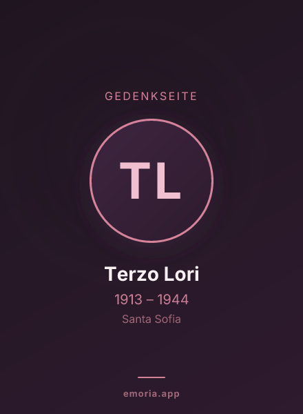 Gedenkportrait von Terzo Lori