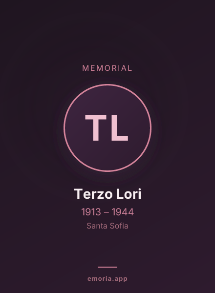 Memorial portrait of Terzo Lori