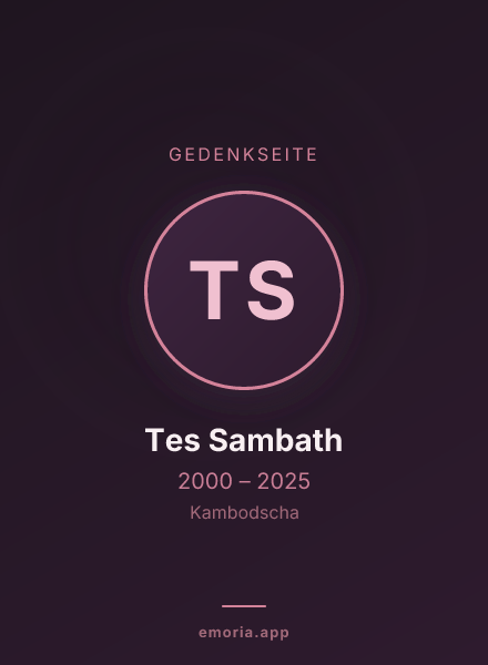 Gedenkportrait von Tes Sambath
