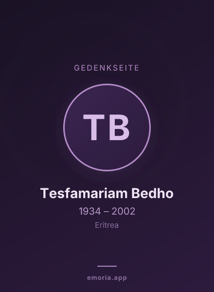Gedenkportrait von Tesfamariam Bedho