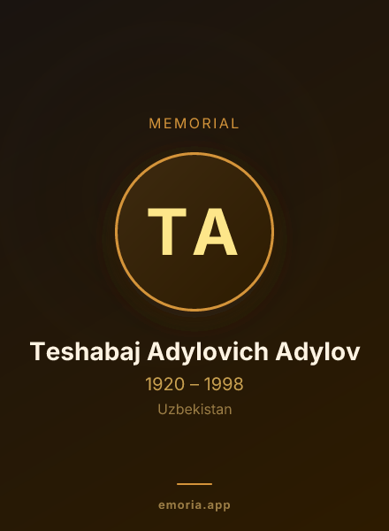 Memorial portrait of Teshabaj Adylovich Adylov