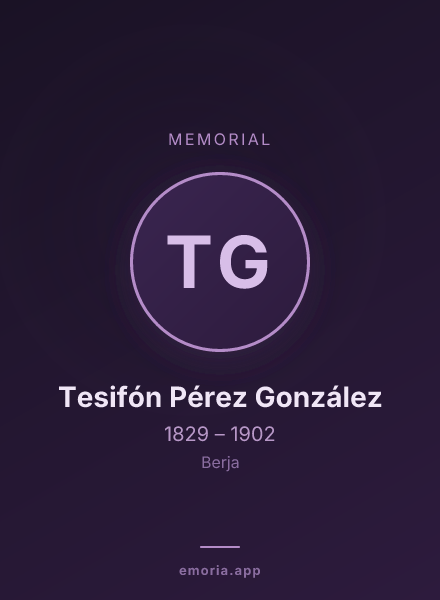 Memorial portrait of Tesifón Pérez González
