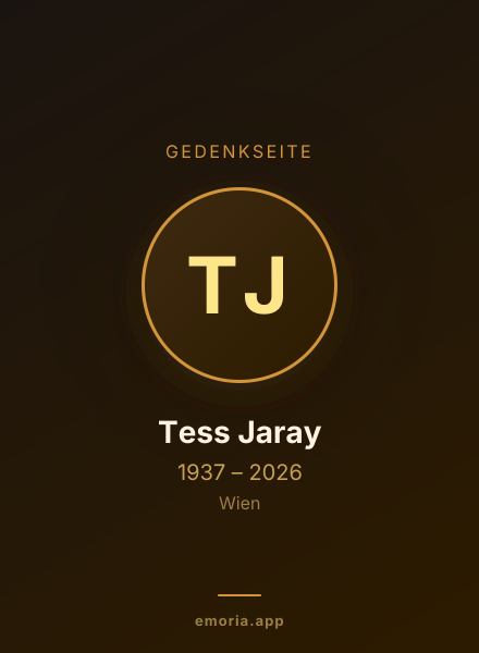 Gedenkportrait von Tess Jaray