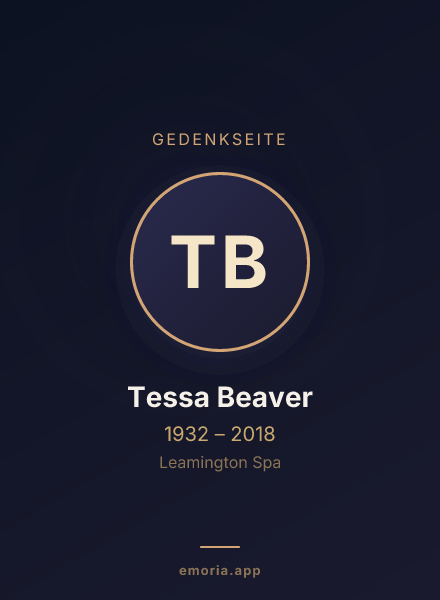 Gedenkportrait von Tessa Beaver