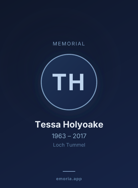 Memorial portrait of Tessa Holyoake