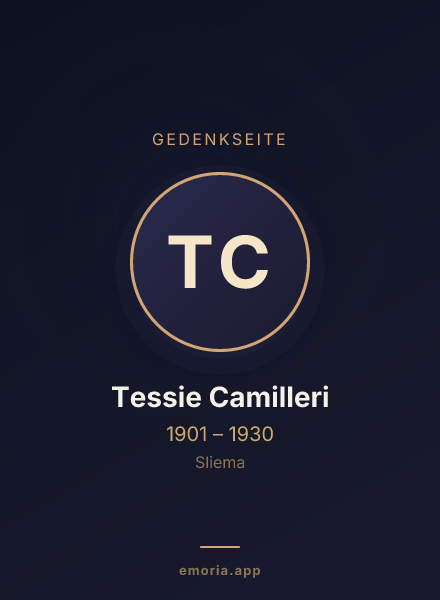 Gedenkportrait von Tessie Camilleri