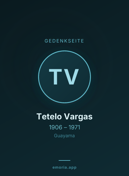 Gedenkportrait von Tetelo Vargas