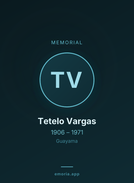 Memorial portrait of Tetelo Vargas