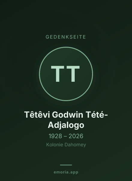 Gedenkportrait von Têtêvi Godwin Tété-Adjalogo