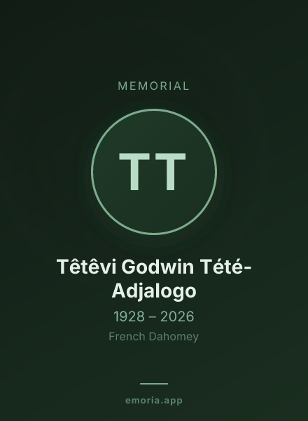 Memorial portrait of Têtêvi Godwin Tété-Adjalogo