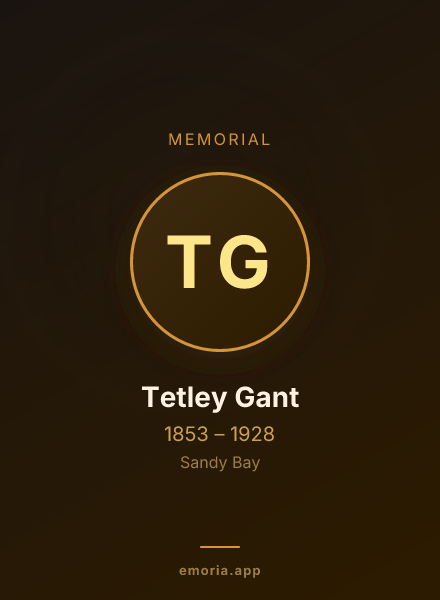 Memorial portrait of Tetley Gant