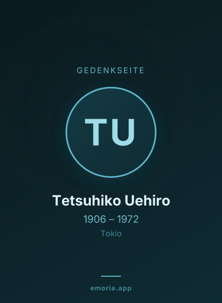 Gedenkportrait von Tetsuhiko Uehiro