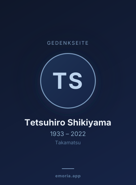 Gedenkportrait von Tetsuhiro Shikiyama