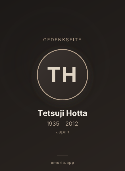 Gedenkportrait von Tetsuji Hotta