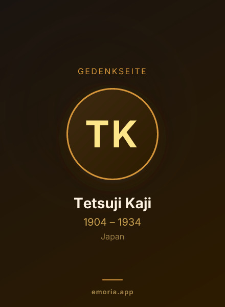 Gedenkportrait von Tetsuji Kaji