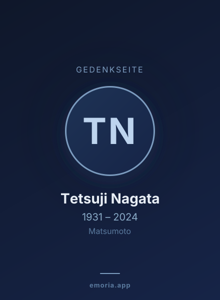 Gedenkportrait von Tetsuji Nagata