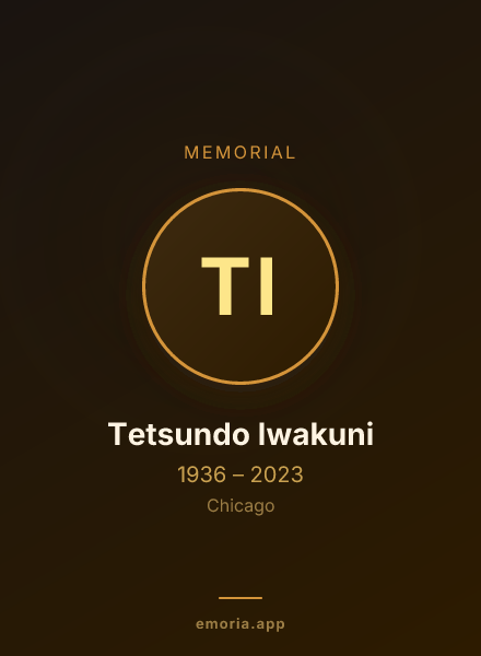 Memorial portrait of Tetsundo Iwakuni