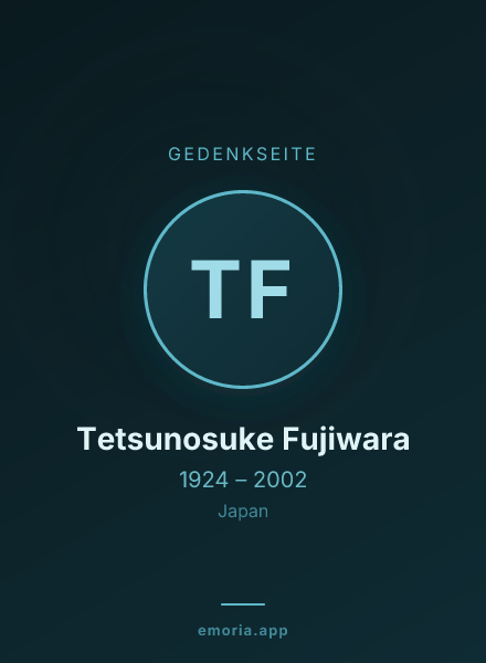 Gedenkportrait von Tetsunosuke Fujiwara