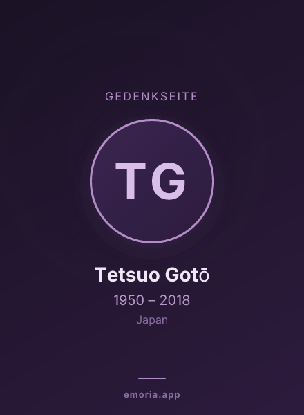 Gedenkportrait von Tetsuo Gotō