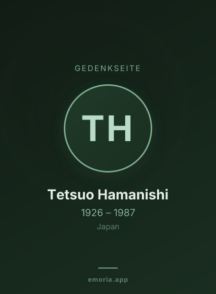 Gedenkportrait von Tetsuo Hamanishi