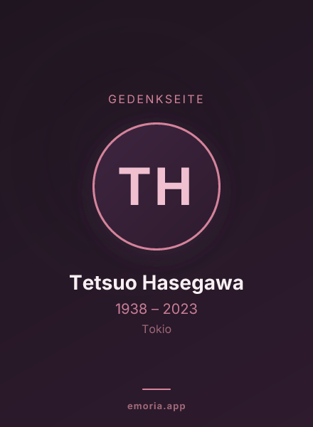 Gedenkportrait von Tetsuo Hasegawa