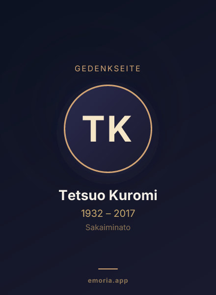 Gedenkportrait von Tetsuo Kuromi