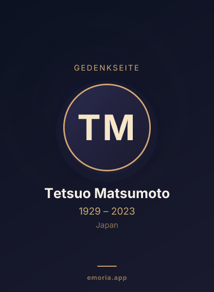 Gedenkportrait von Tetsuo Matsumoto