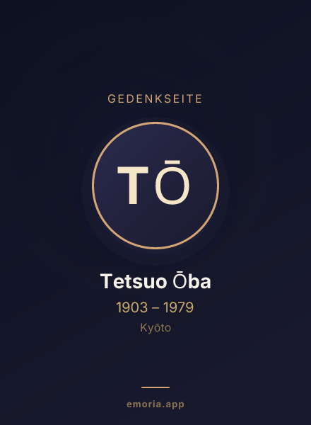 Gedenkportrait von Tetsuo Ōba
