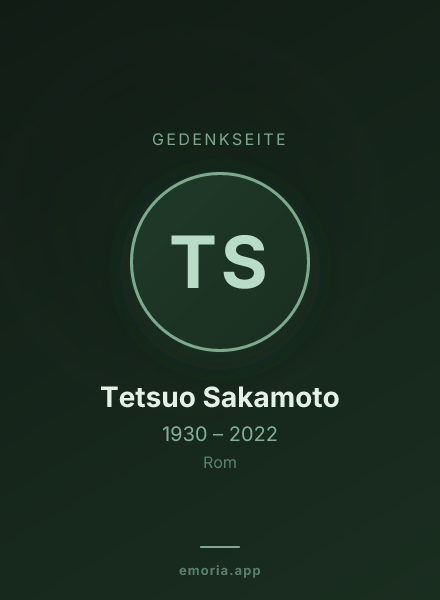 Gedenkportrait von Tetsuo Sakamoto
