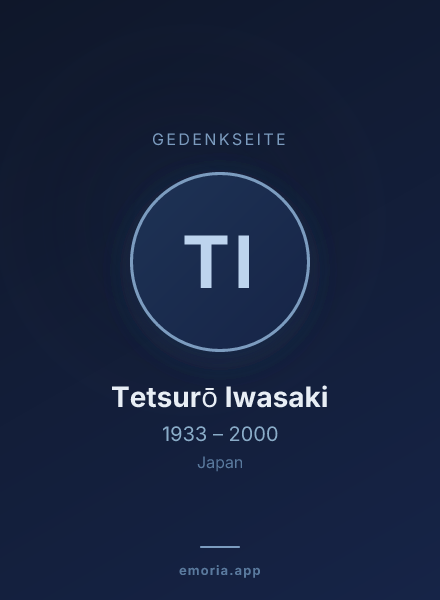 Gedenkportrait von Tetsurō Iwasaki